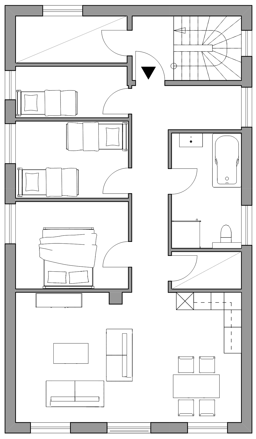 Grundriss Ferienwohnung Zur Bürste in Zeuthen